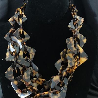French Atelier Tortoise Style Double Row Necklace