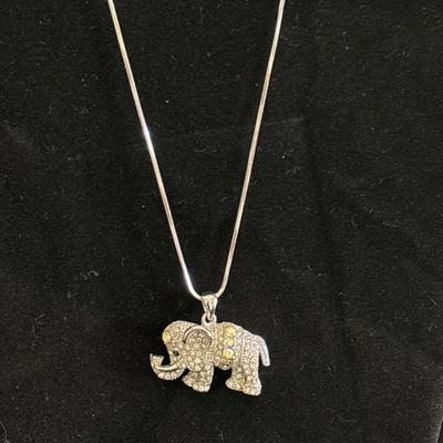 ~Holy Elephant~ made with Swarovski Crystal Good Luck Lucky Wish Charm Necklace