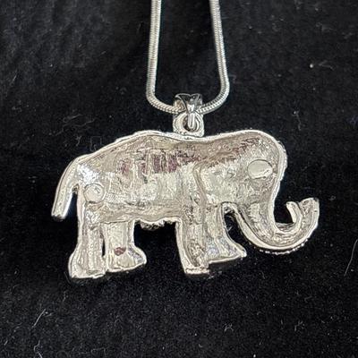 ~Holy Elephant~ made with Swarovski Crystal Good Luck Lucky Wish Charm Necklace
