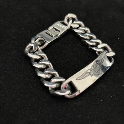 Harley Davidson, stainless steel Cuban chain-link motorcycle bracelet