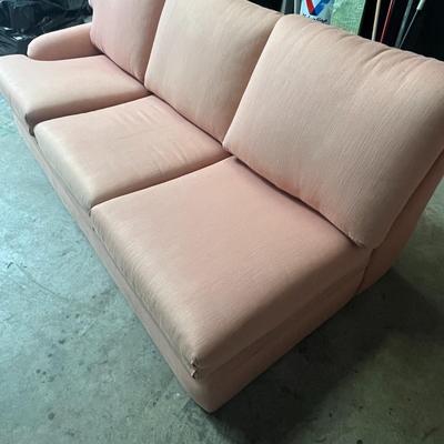 Gorgeous Pink Sectional Couch! Made by Ritzman Custom Upholstery 81x38x33 and 68x38x33