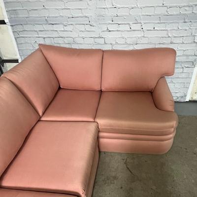 Gorgeous Pink Sectional Couch! Made by Ritzman Custom Upholstery 81x38x33 and 68x38x33