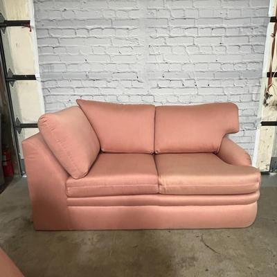 Gorgeous Pink Sectional Couch! Made by Ritzman Custom Upholstery 81x38x33 and 68x38x33