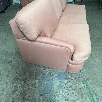 Gorgeous Pink Sectional Couch! Made by Ritzman Custom Upholstery 81x38x33 and 68x38x33