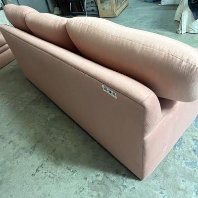 Gorgeous Pink Sectional Couch! Made by Ritzman Custom Upholstery 81x38x33 and 68x38x33