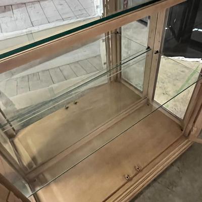 Beautiful Wood/Glass Cabinet with etched glass doors- 40.5x16x82 - Bernhardt Furniture Company