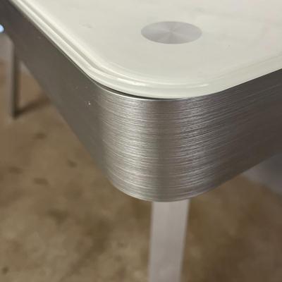 Modern White and Silver Desk - 48x24x29