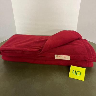 Red Fleece Throw Blanket - 98x92