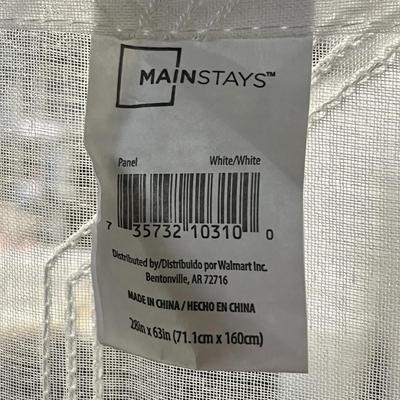 White Sheer Set of Curtain Panels - 28x63