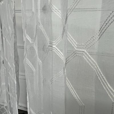 White Sheer Set of Curtain Panels - 28x63