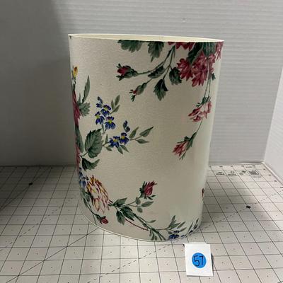 Floral Bathroom Trash Bin 