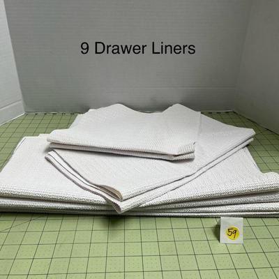 Cream Non-slip Drawer Liners - Set of 9