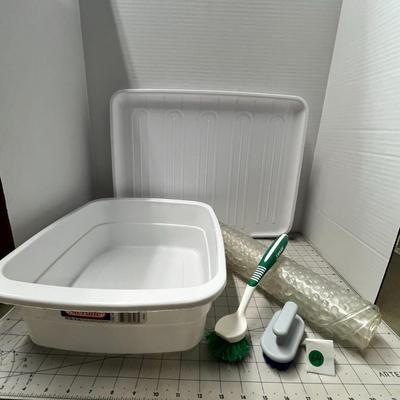 Miscellaneous Bins, Cleaning Brushes and Non Slip Shower Liner