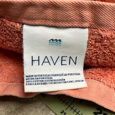 Plush Salmon-Colored Towel Set - Haven Brand