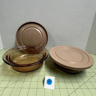 Visions Glass Dishes with Lids!