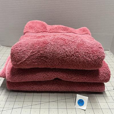 Pink Bath Towel Set