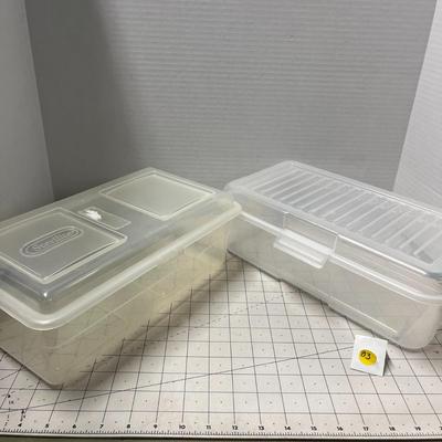 Sterilite and Rubbermaid Clear Box Bins