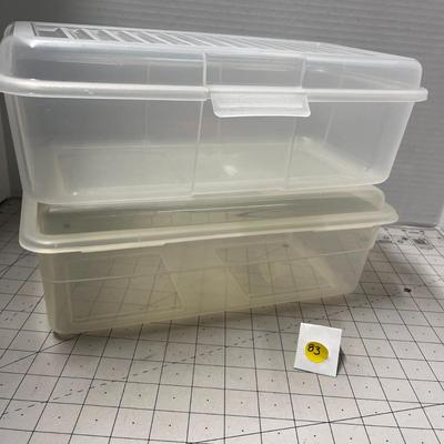 Sterilite and Rubbermaid Clear Box Bins