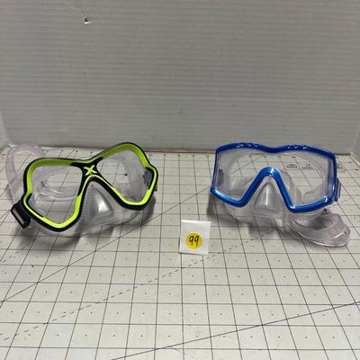 Dive Goggles with Nose Cover - Set of Two