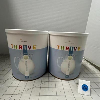 2 Thrive Instant Milk - 48oz - Food Storage Cans (Shelf Reliance)