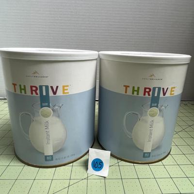 2 Thrive Instant Milk - 48oz - Food Storage Cans (Shelf Reliance)