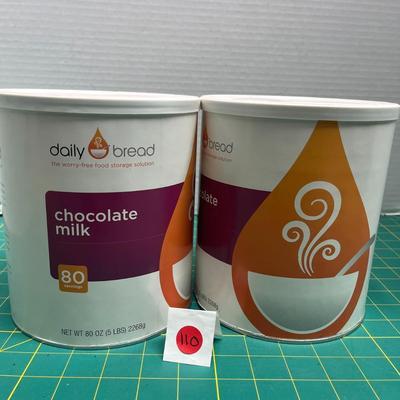 2 Daily Bread Chocolate Milk Mix - 80oz - Food Storage Cans