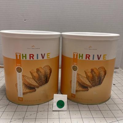 2 Thrive Hard White Winter Wheat Mix - 80oz - Food Storage Cans (Shelf Reliance)