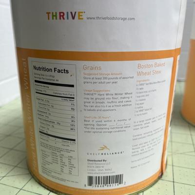 2 Thrive Hard White Winter Wheat Mix - 80oz - Food Storage Cans (Shelf Reliance)