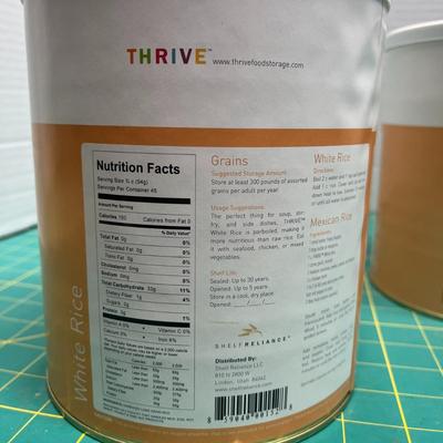 2 Thrive White Rice - 85.9oz - Food Storage Cans (Shelf Reliance)