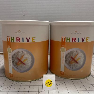 2 Thrive White Rice - 85.9oz - Food Storage Cans (Shelf Reliance)