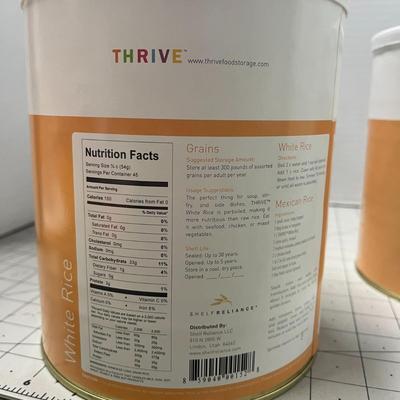 2 Thrive White Rice - 85.9oz - Food Storage Cans (Shelf Reliance)