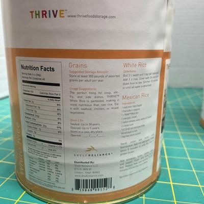 2 Thrive White Rice - 85.9oz - Food Storage Cans (Shelf Reliance)