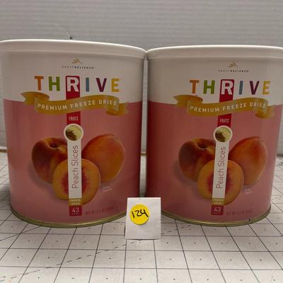 2 Thrive Premium Freeze Dried Peach Slices - 9oz - Food Storage Cans (Shelf Reliance)