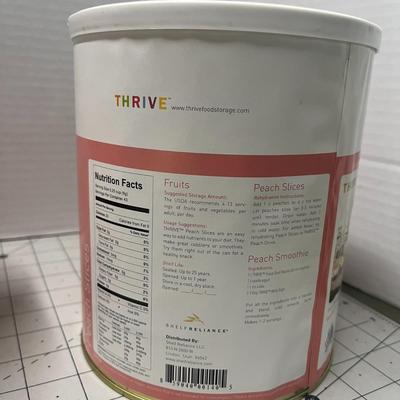 2 Thrive Premium Freeze Dried Peach Slices - 9oz - Food Storage Cans (Shelf Reliance)