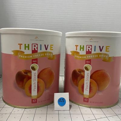 2 Thrive Premium Freeze Dried Peach Slices - 9oz - Food Storage Cans (Shelf Reliance)