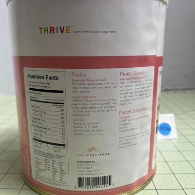 1 Thrive Premium Freeze Dried Peach Slices - 9oz - Food Storage Cans (Shelf Reliance)