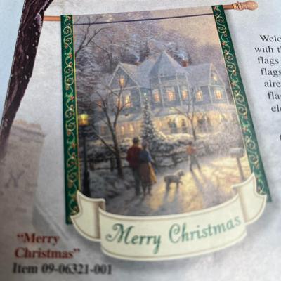 Thomas Kinkade - Year of Glad Tidings - Flag Collection - 'Merry Christmas' Flag. 28x40