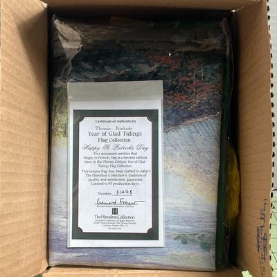Thomas Kinkade - Year of Glad Tidings - Flag Collection - 'Happy St. Patrick's Day' Flag. 28x40