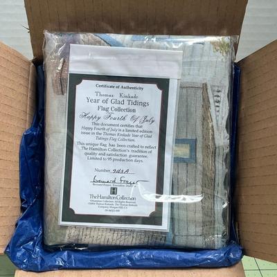 Thomas Kinkade - Year of Glad Tidings - Flag Collection - 'Happy Fourth of July' Flag. 28x40