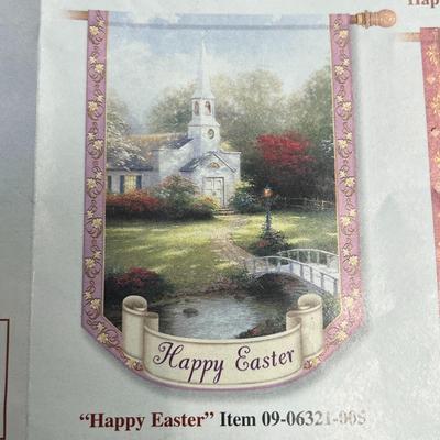 Thomas Kinkade - Year of Glad Tidings - Flag Collection - 'Happy Easter' Flag. 28x40