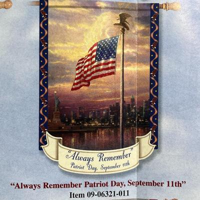 Thomas Kinkade - Year of Glad Tidings - Flag Collection - 'Always Remember' Flag. 28x40