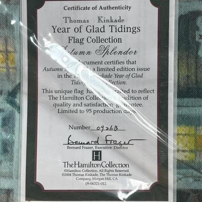 Thomas Kinkade - Year of Glad Tidings - Flag Collection - 'Autumn Splendor' Flag. 28x40