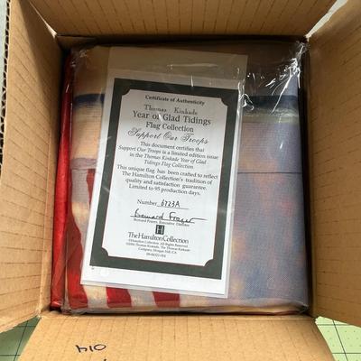 Thomas Kinkade - Year of Glad Tidings - Flag Collection - 'Support our Troops' Flag. 28x40