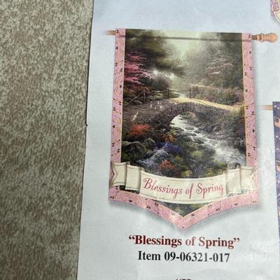 Thomas Kinkade - Year of Glad Tidings - Flag Collection - 'Blessings of Spring' Flag. 28x40