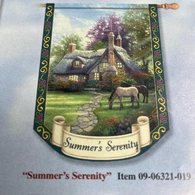 Thomas Kinkade - Year of Glad Tidings - Flag Collection - 'Summer's Serenity' Flag. 28x40