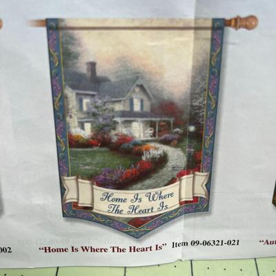 Thomas Kinkade - Year of Glad Tidings - Flag Collection - 'Home is Where the Heart Is' Flag. 28x40