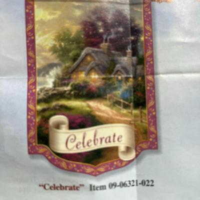 Thomas Kinkade - Year of Glad Tidings - Flag Collection - 'Celebrate' Flag. 28x40