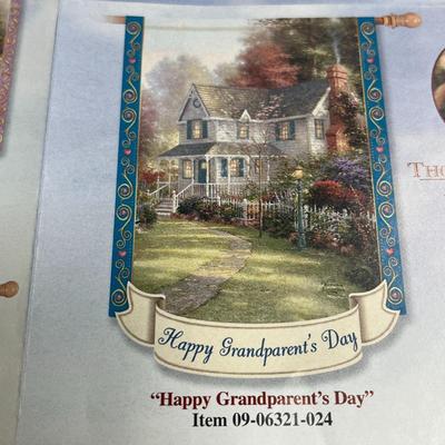 Thomas Kinkade - Year of Glad Tidings - Flag Collection - 'Happy Grandparent's Day' Flag. 28x40