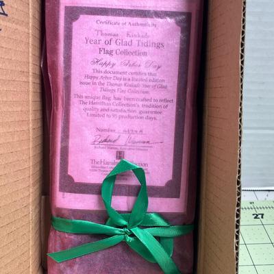 Thomas Kinkade - Year of Glad Tidings - Flag Collection - 'Happy Arbor Day' Flag. 28x40
