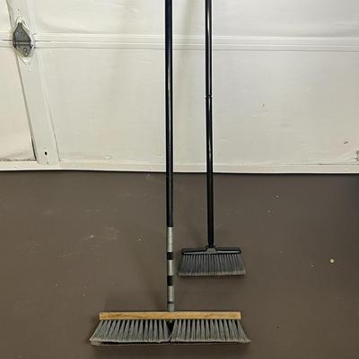 Set of Two Push Brooms